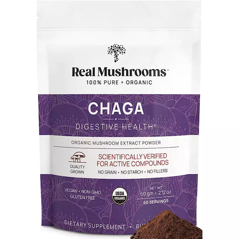 1 of Real Mushrooms Ultimate Chaga Mushroom Powder for Digestion